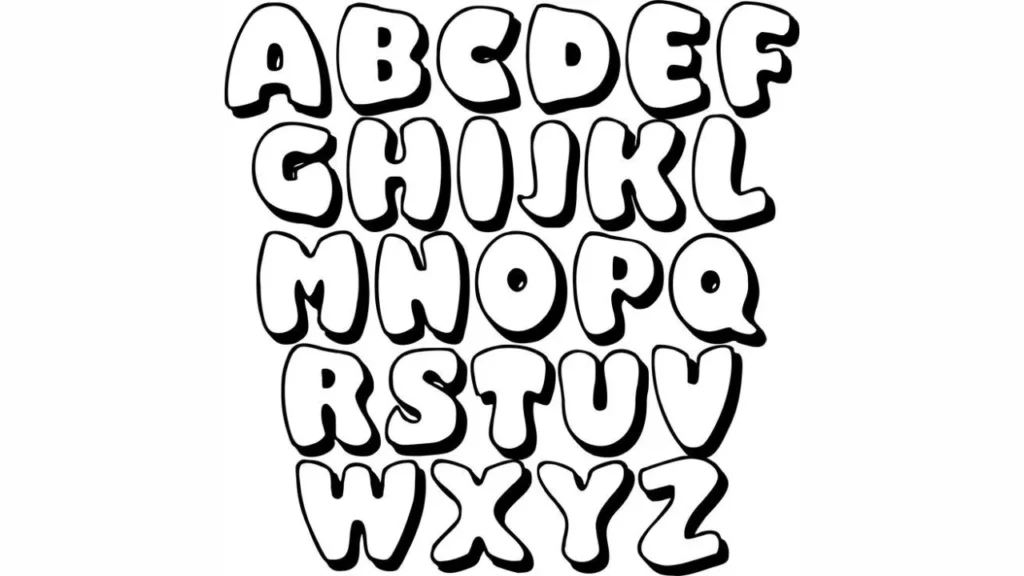 Variations of Bubble Letters Font