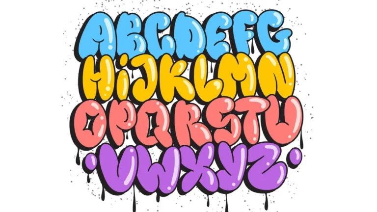bubble letters alphabet
