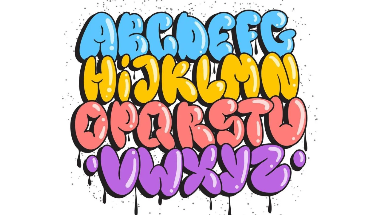 bubble letters alphabet