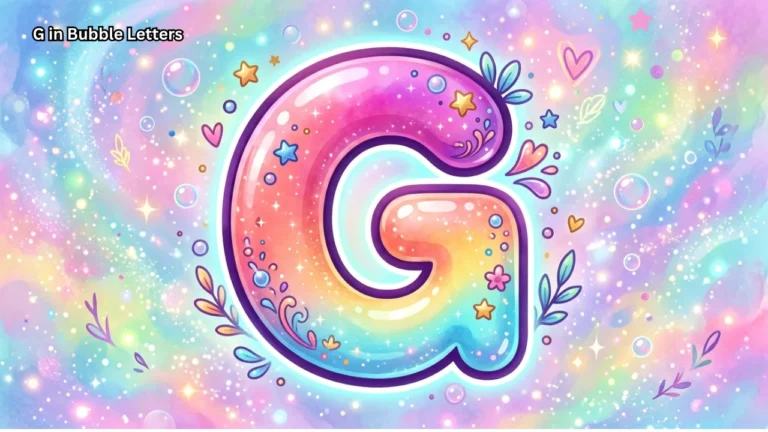 G in Bubble Letters Easy Step-by-Step Guide for Beginners