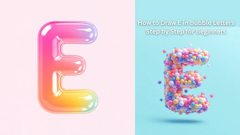 How to Draw E in Bubble Letters Step by Step for Beginners