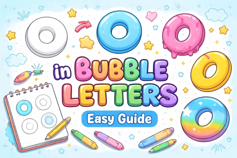 O in Bubble Letters Step-by-Step Guide for Beginners