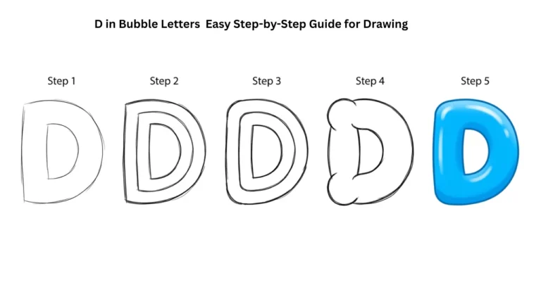 D in Bubble Letters Easy Step-by-Step Guide for Drawing