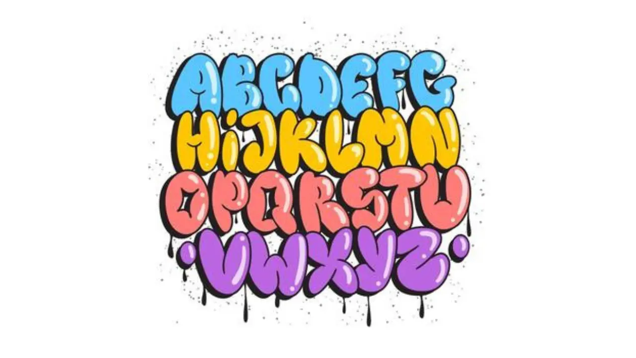 alphabet in bubble letters