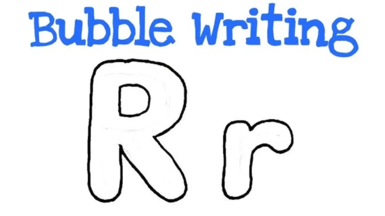 bubble letters r