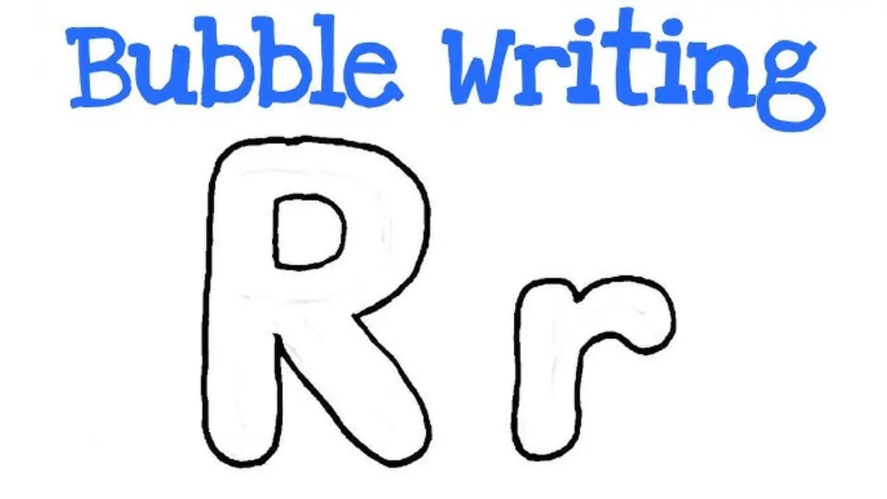 bubble letters r