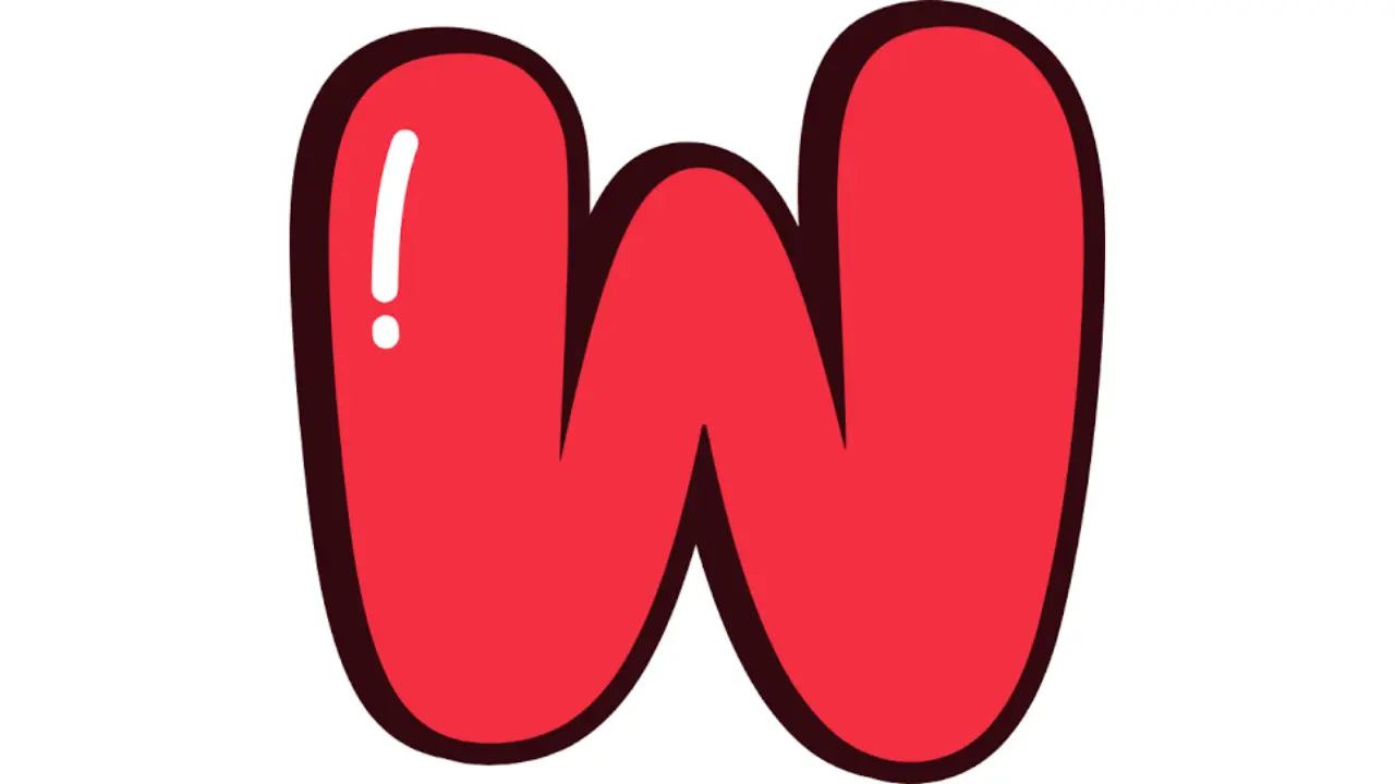 w in bubble letters