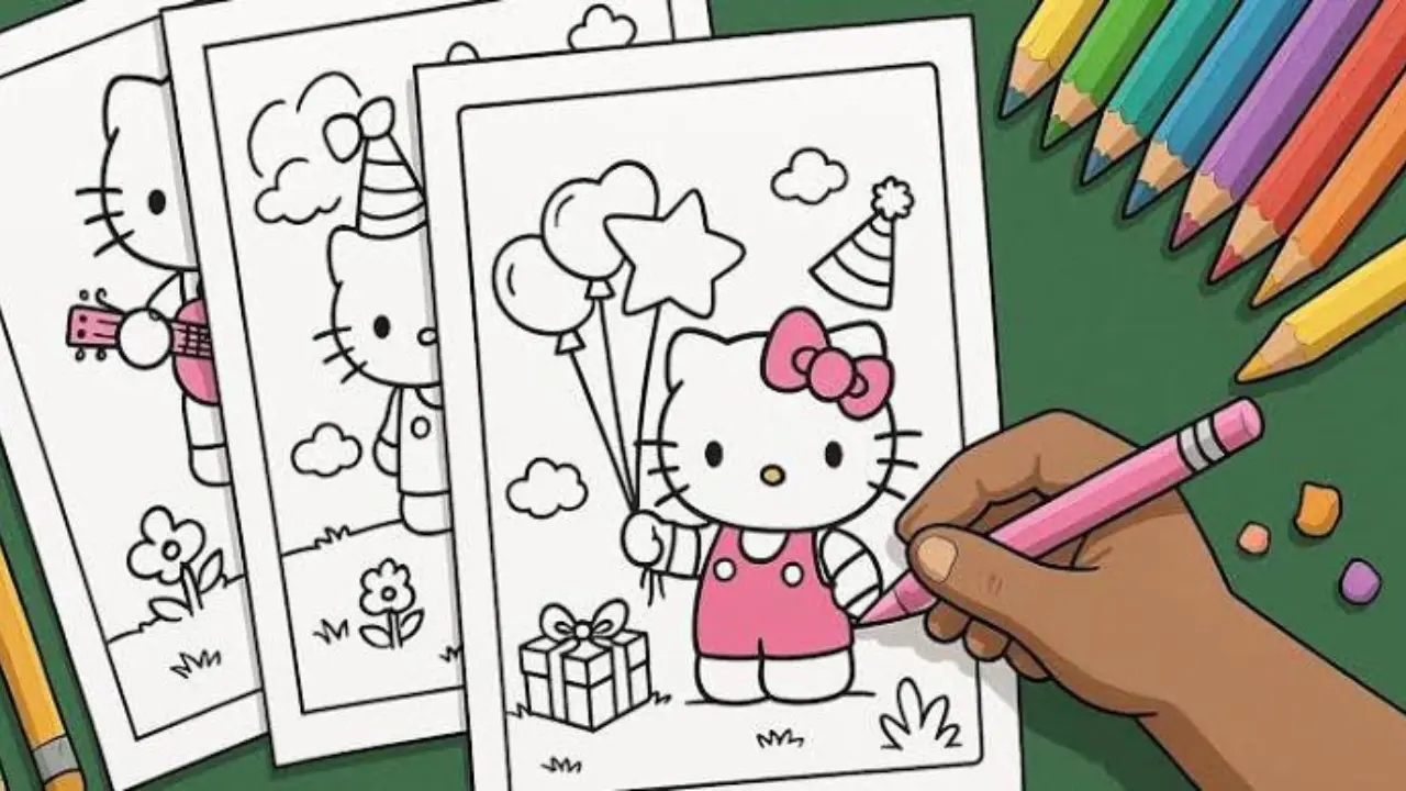 Hello Kitty Coloring Pages