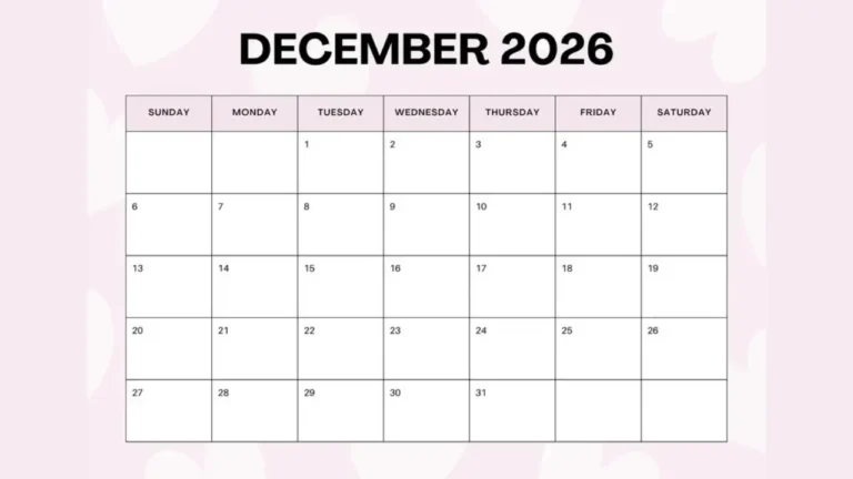 december calendar printable