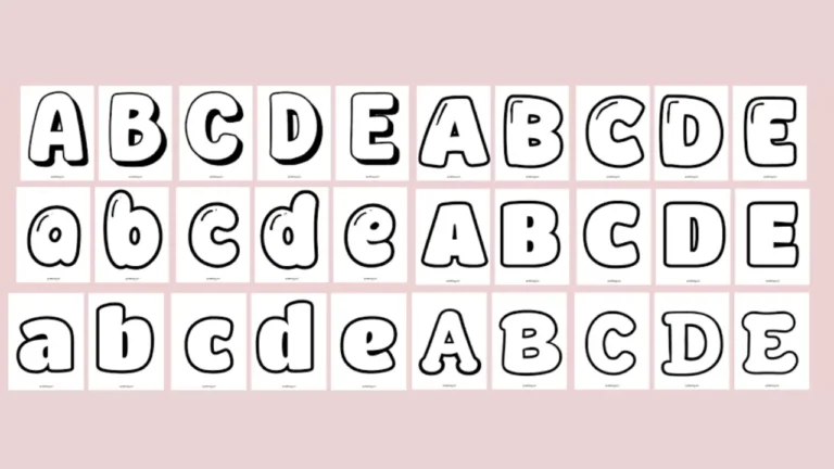 printable bubble letters