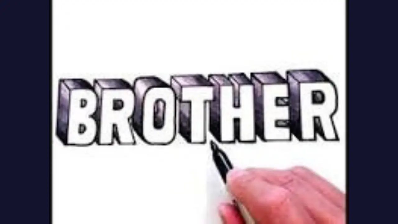 brother in bubble letters